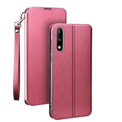 Funda de Cuero Cartera con Soporte Carcasa para Huawei Honor 9X Rosa