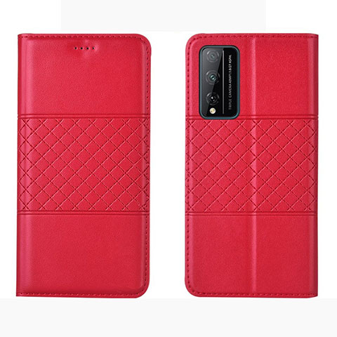 Funda de Cuero Cartera con Soporte Carcasa para Huawei Honor Play4T Pro Rojo