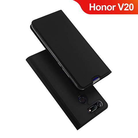 Funda de Cuero Cartera con Soporte Carcasa para Huawei Honor V20 Negro