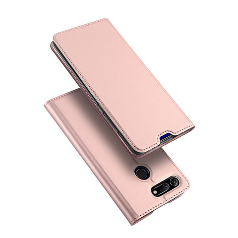 Funda de Cuero Cartera con Soporte Carcasa para Huawei Honor V20 Oro Rosa