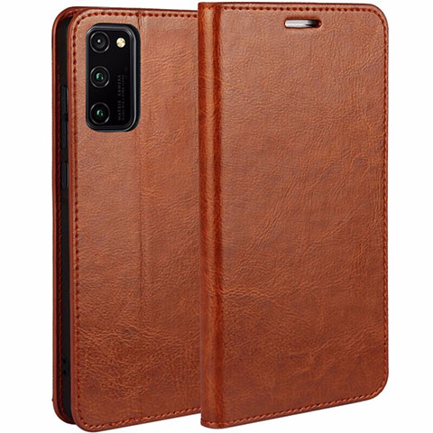 Funda de Cuero Cartera con Soporte Carcasa para Huawei Honor V30 5G Naranja