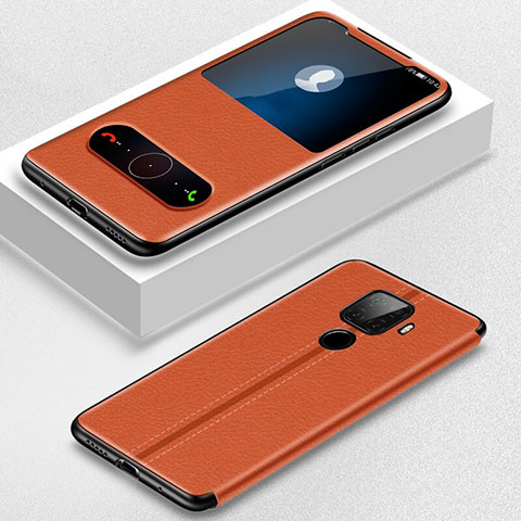 Funda de Cuero Cartera con Soporte Carcasa para Huawei Nova 5z Naranja