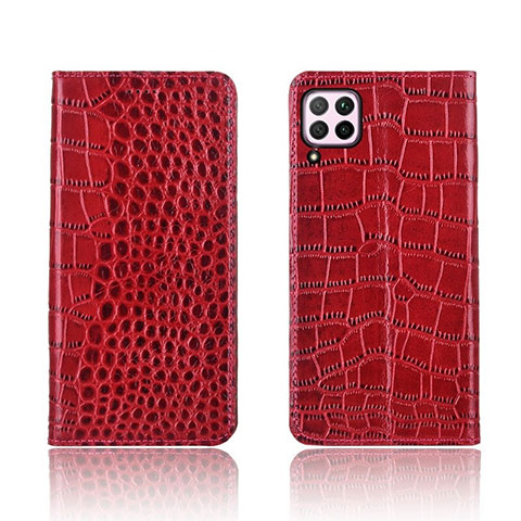 Funda de Cuero Cartera con Soporte Carcasa para Huawei Nova 6 SE Rojo