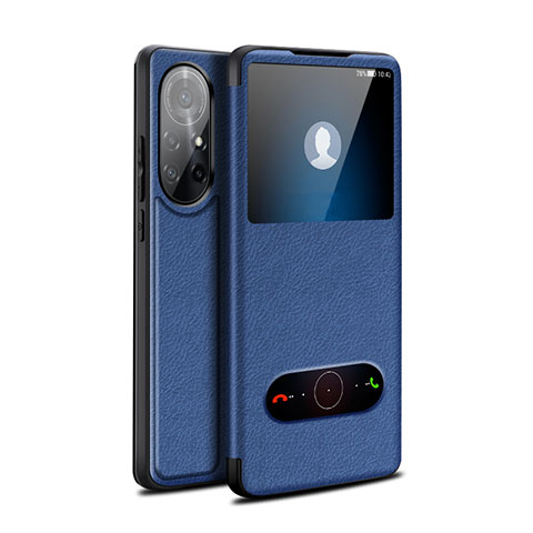 Funda de Cuero Cartera con Soporte Carcasa para Huawei Nova 8 Pro 5G Azul