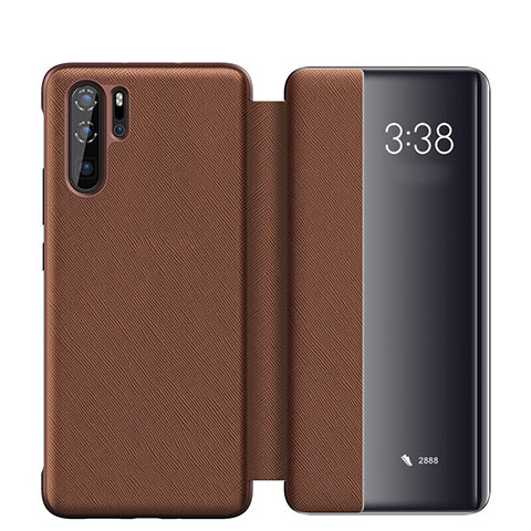 Funda de Cuero Cartera con Soporte Carcasa para Huawei P30 Pro Marron