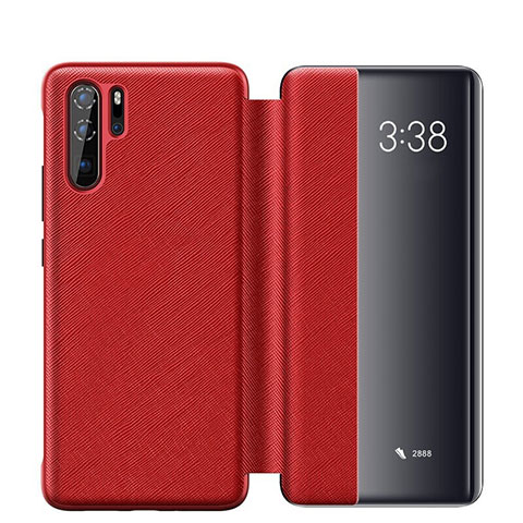 Funda de Cuero Cartera con Soporte Carcasa para Huawei P30 Pro New Edition Rojo