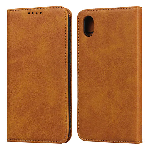 Funda de Cuero Cartera con Soporte Carcasa para Huawei Y5 (2019) Naranja