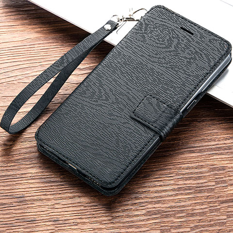 Funda de Cuero Cartera con Soporte Carcasa para Huawei Y6 (2019) Negro