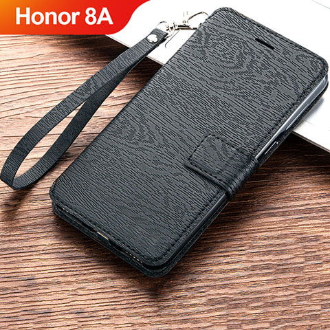 Funda de Cuero Cartera con Soporte Carcasa para Huawei Y6 Prime (2019) Negro