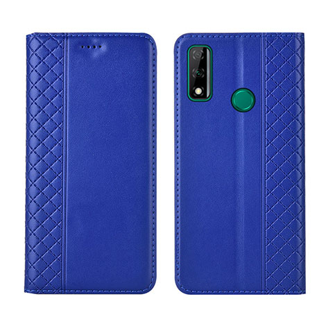 Funda de Cuero Cartera con Soporte Carcasa para Huawei Y8s Azul