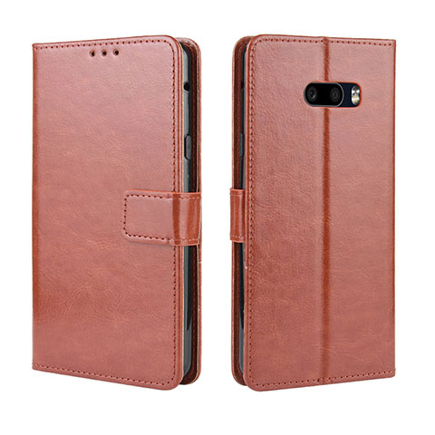 Funda de Cuero Cartera con Soporte Carcasa para LG G8X ThinQ Marron