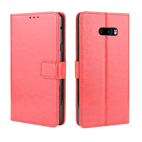 Funda de Cuero Cartera con Soporte Carcasa para LG G8X ThinQ Rojo