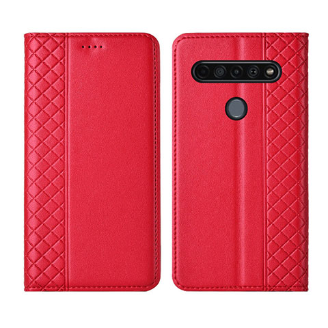 Funda de Cuero Cartera con Soporte Carcasa para LG K41S Rojo