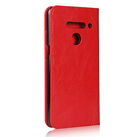 Funda de Cuero Cartera con Soporte Carcasa para LG V50 ThinQ 5G Rojo