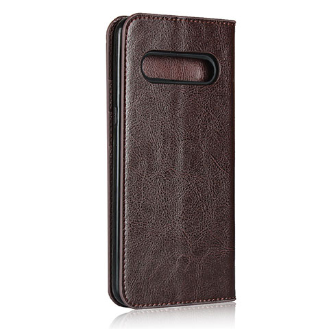 Funda de Cuero Cartera con Soporte Carcasa para LG V60 ThinQ 5G Marron