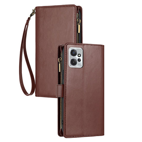 Funda de Cuero Cartera con Soporte Carcasa para Motorola Moto G Power 5G (2023) Marron