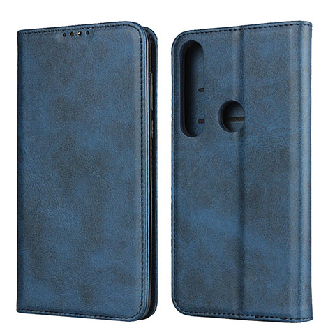 Funda de Cuero Cartera con Soporte Carcasa para Motorola Moto G8 Plus Azul