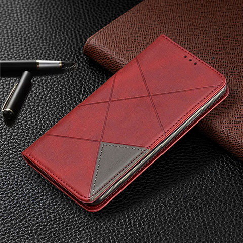 Funda de Cuero Cartera con Soporte Carcasa para Nokia 1.3 Rojo