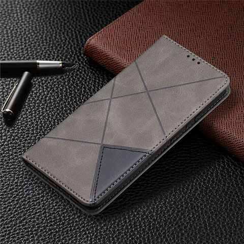 Funda de Cuero Cartera con Soporte Carcasa para Nokia 3.4 Gris