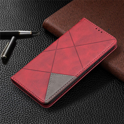 Funda de Cuero Cartera con Soporte Carcasa para Nokia 3.4 Rojo