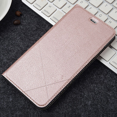 Funda de Cuero Cartera con Soporte Carcasa para Oppo A3 Oro Rosa