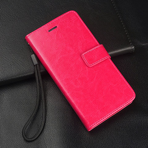 Funda de Cuero Cartera con Soporte Carcasa para Oppo A5 (2020) Rosa Roja