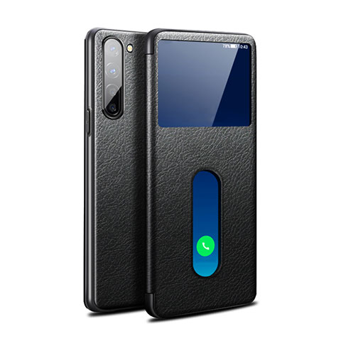 Funda de Cuero Cartera con Soporte Carcasa para Oppo F15 Negro