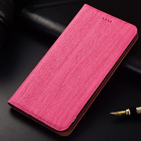 Funda de Cuero Cartera con Soporte Carcasa para Oppo Find X Rosa Roja