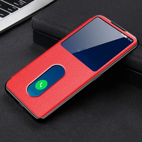 Funda de Cuero Cartera con Soporte Carcasa para Oppo Find X3 Lite 5G Rojo