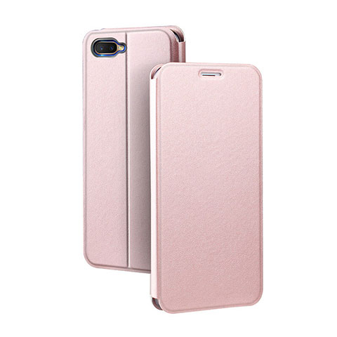 Funda de Cuero Cartera con Soporte Carcasa para Oppo K1 Oro Rosa