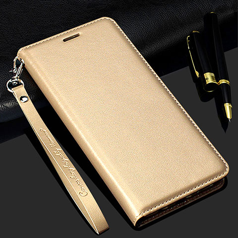 Funda de Cuero Cartera con Soporte Carcasa para Realme C3 Oro