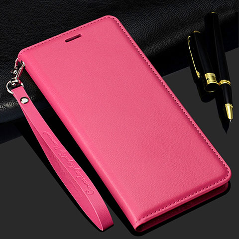 Funda de Cuero Cartera con Soporte Carcasa para Realme Narzo 20A Rosa Roja