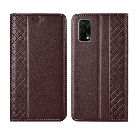 Funda de Cuero Cartera con Soporte Carcasa para Realme V15 5G Marron