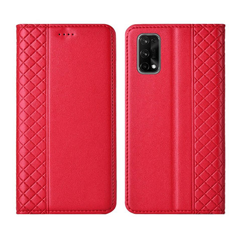 Funda de Cuero Cartera con Soporte Carcasa para Realme V15 5G Rojo