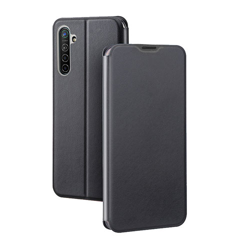 Funda de Cuero Cartera con Soporte Carcasa para Realme X2 Negro