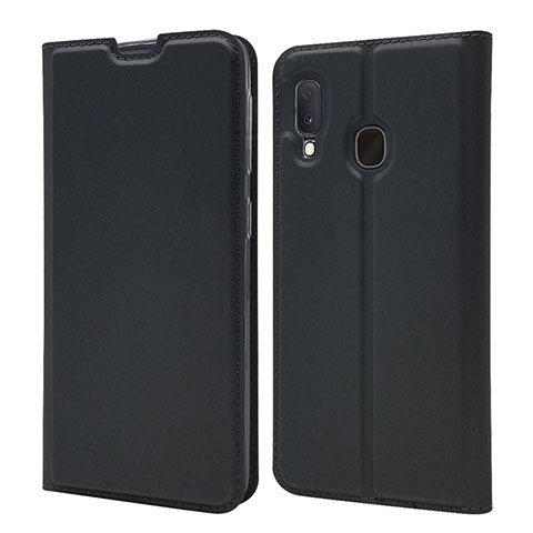 Funda de Cuero Cartera con Soporte Carcasa para Samsung Galaxy A20e Negro