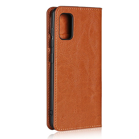 Funda de Cuero Cartera con Soporte Carcasa para Samsung Galaxy A41 Naranja