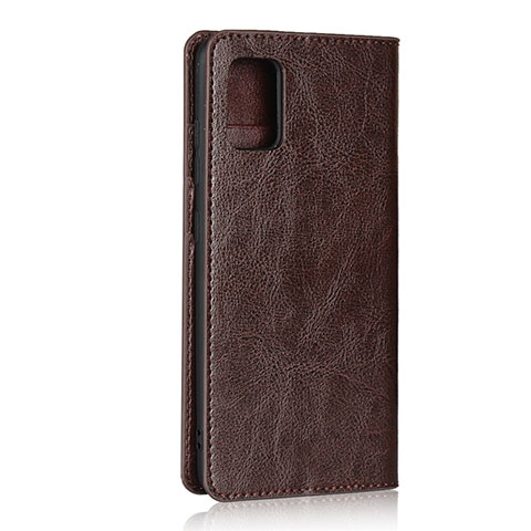 Funda de Cuero Cartera con Soporte Carcasa para Samsung Galaxy A51 4G Marron