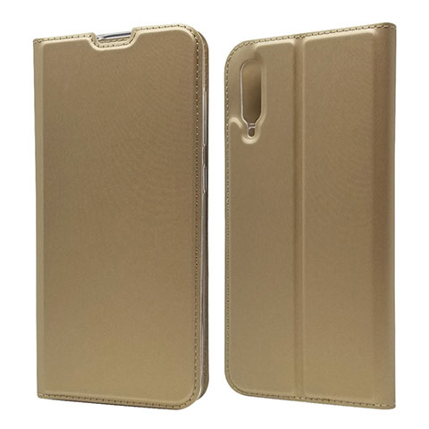 Funda de Cuero Cartera con Soporte Carcasa para Samsung Galaxy A70 Oro