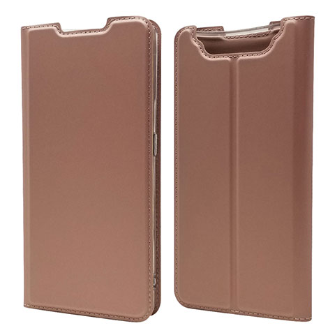 Funda de Cuero Cartera con Soporte Carcasa para Samsung Galaxy A80 Oro Rosa