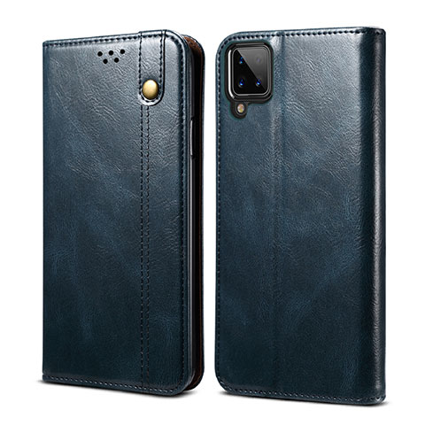 Funda de Cuero Cartera con Soporte Carcasa para Samsung Galaxy F12 Azul