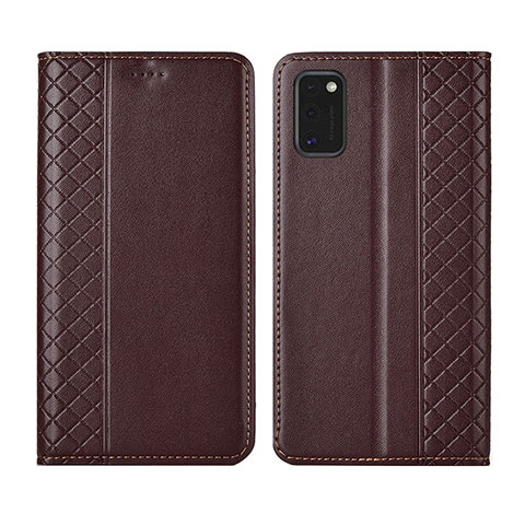 Funda de Cuero Cartera con Soporte Carcasa para Samsung Galaxy M51 Marron