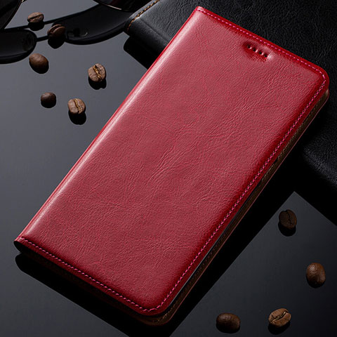 Funda de Cuero Cartera con Soporte Carcasa para Samsung Galaxy M60s Rojo