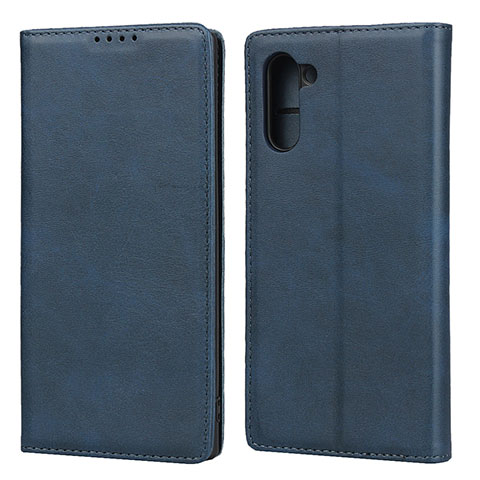 Funda de Cuero Cartera con Soporte Carcasa para Samsung Galaxy Note 10 5G Azul