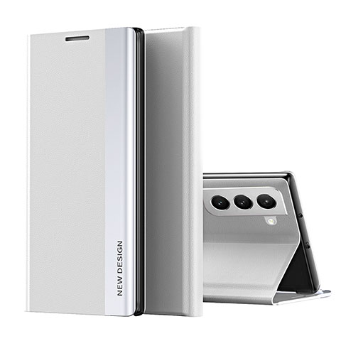 Funda de Cuero Cartera con Soporte Carcasa para Samsung Galaxy S22 Plus 5G Blanco