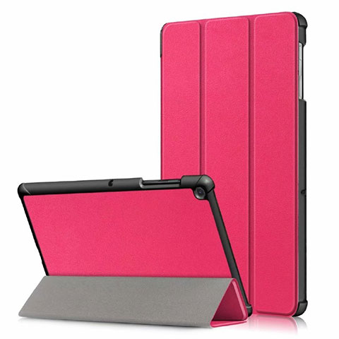 Funda de Cuero Cartera con Soporte Carcasa para Samsung Galaxy Tab S5e 4G 10.5 SM-T725 Rosa Roja