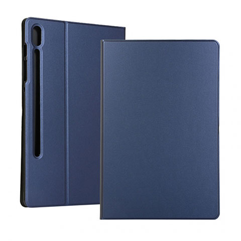 Funda de Cuero Cartera con Soporte Carcasa para Samsung Galaxy Tab S6 10.5 SM-T860 Azul