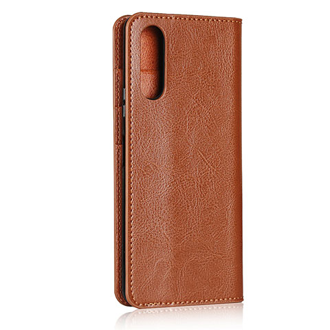 Funda de Cuero Cartera con Soporte Carcasa para Sony Xperia 10 II Naranja