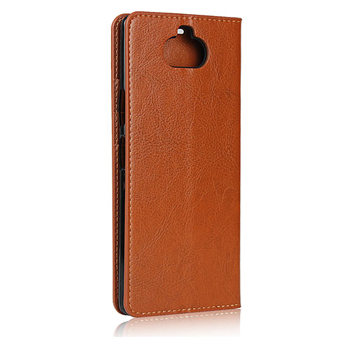 Funda de Cuero Cartera con Soporte Carcasa para Sony Xperia 8 Lite Marron Claro