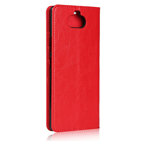 Funda de Cuero Cartera con Soporte Carcasa para Sony Xperia 8 Lite Rojo